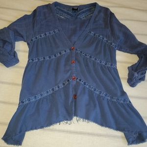 Free People vintage bohemian tiered tunic top